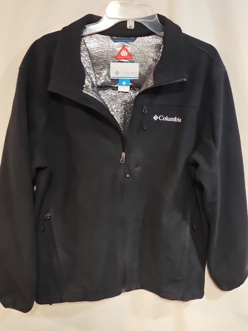 Columbia Black Full-Zip Fleece Jacket with Logo